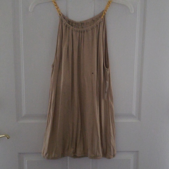 NY & Co Tan top with chain straps - Picture 1 of 4